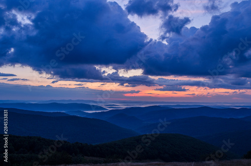 Mgły z połoniny Bieszczady