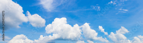 panoramic blue sky and cloud summertime beautiful background