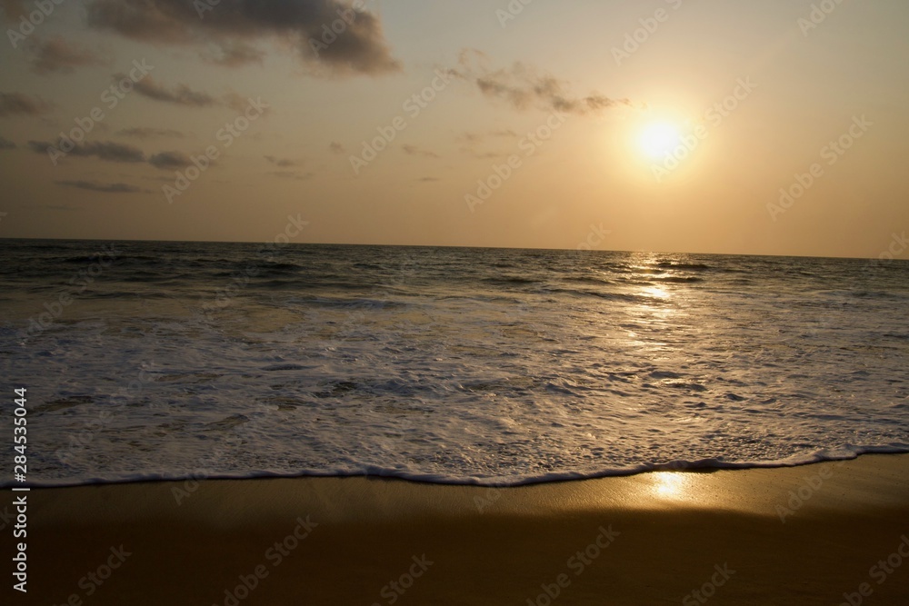 sunset on the beach