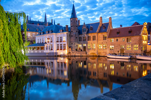 castle at night Belgium