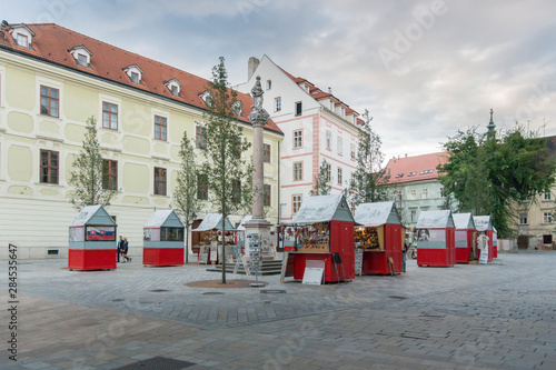 Canvas Print Souvenir Stalls in Bratislava, Slovakia
