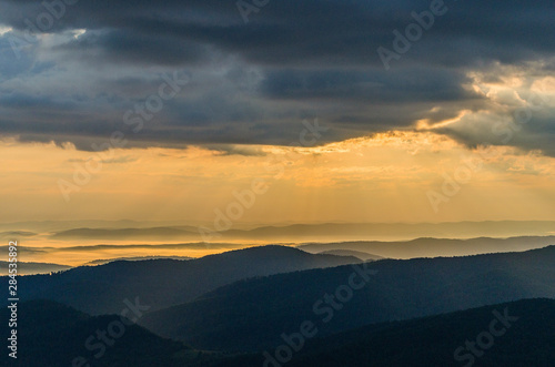 Panorama z połoniny Wetlińskiej