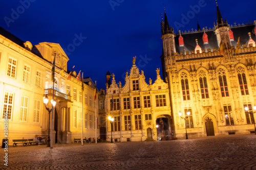 Belgium Bruges at night