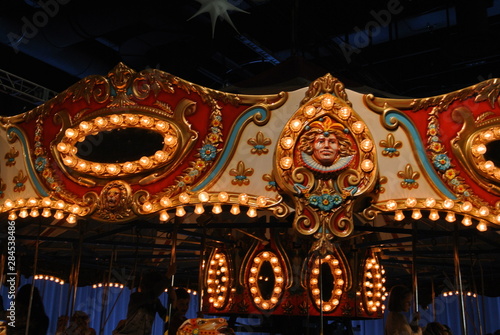 A carousel in the play park