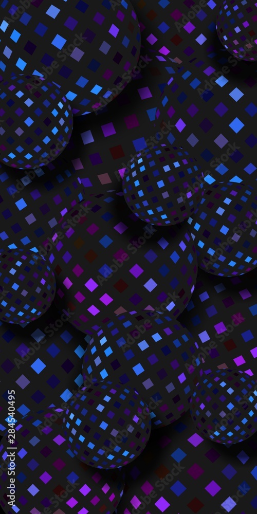 3d spheres galaxy abstract mosaic background. Dark low shimmer pattern. Futuristic decorative wallpaper trend. Creative vertical banner. 3d spheres galaxy abstract mosaic background. Dark low shimmer pattern. Futuristic decorative wallpaper trend. Creative vertical banner.