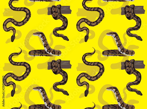 Snake Royal Python Cartoon Background Seamless Wallpaper