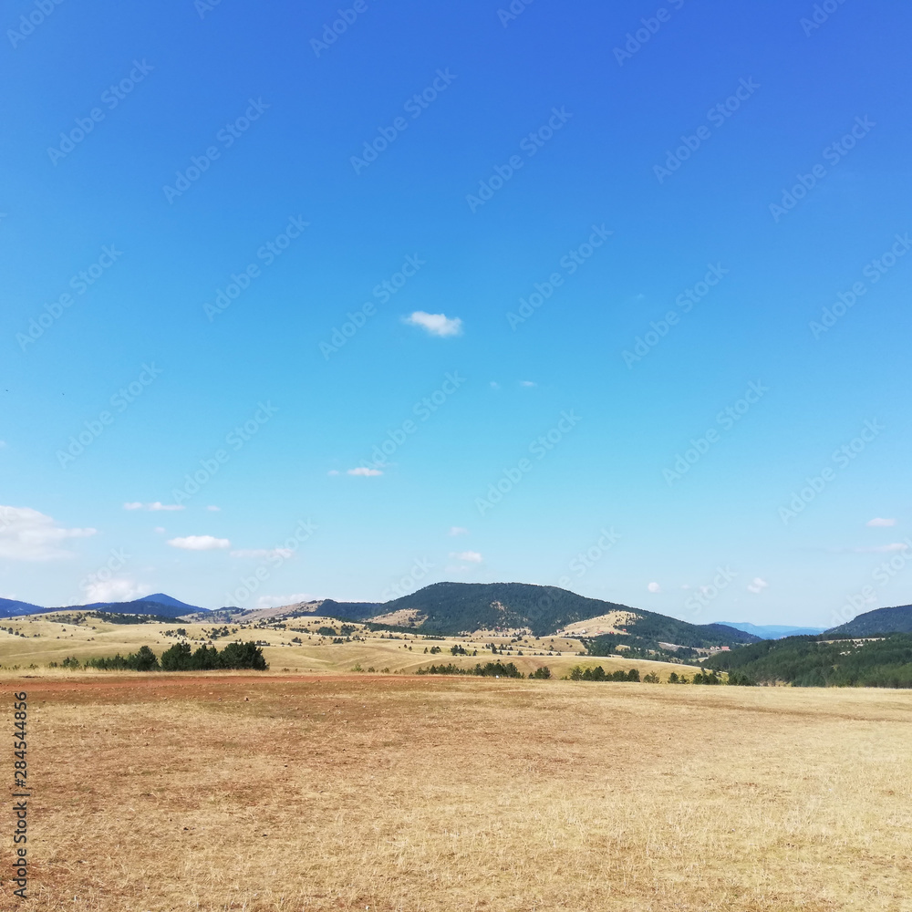 Wide plain on Zlatibor mountain - Serbia