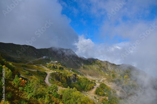 Autumn in the mountains of the Caucasus.