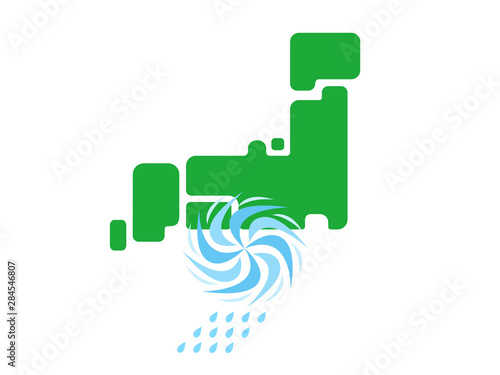 台風予報のイラスト