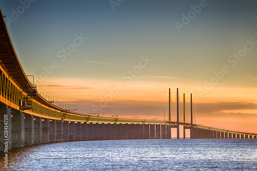 Fototapeta Naklejka Na Ścianę i Meble -  Öresundsbron between Malmö, Sweden and Copenhagen, Denmark