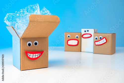 Emoji boxes. The boxes are ...