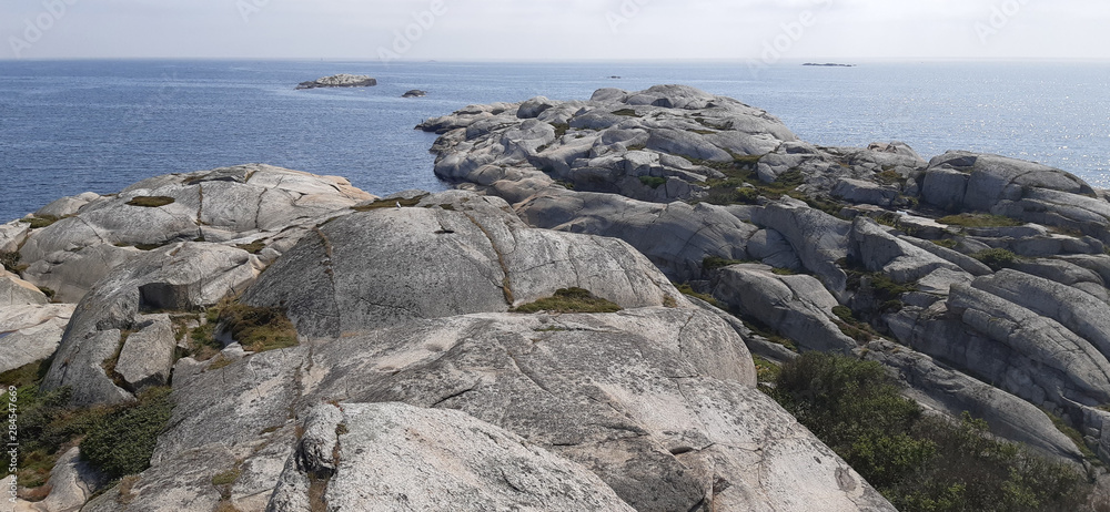 Magestic view  of The End of the Earth on Tjome in Norway. Verdens Ende (World's End) is composed of various islets and rocks and is a popular recreational area with fantastic panoramic views.