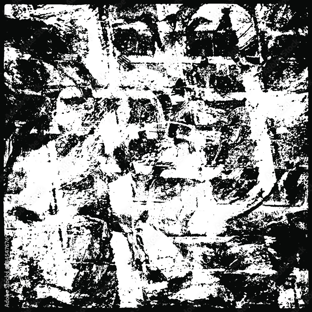 Grunge is black and white. Abstract dark texture. The pattern is monochrome for the backdrop. Chaotic dirty spots