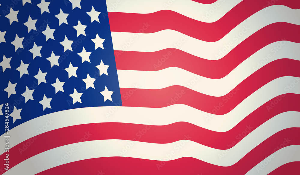 Fototapeta premium Vector flag of USA.