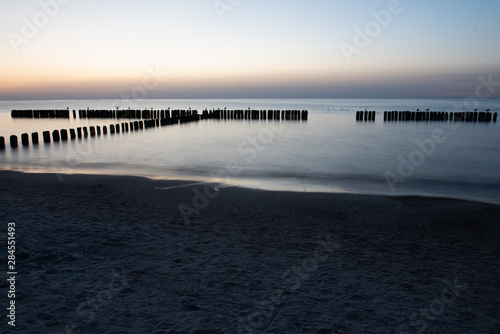 Fototapeta Naklejka Na Ścianę i Meble -  Sunset on the beach at Baltic Sea