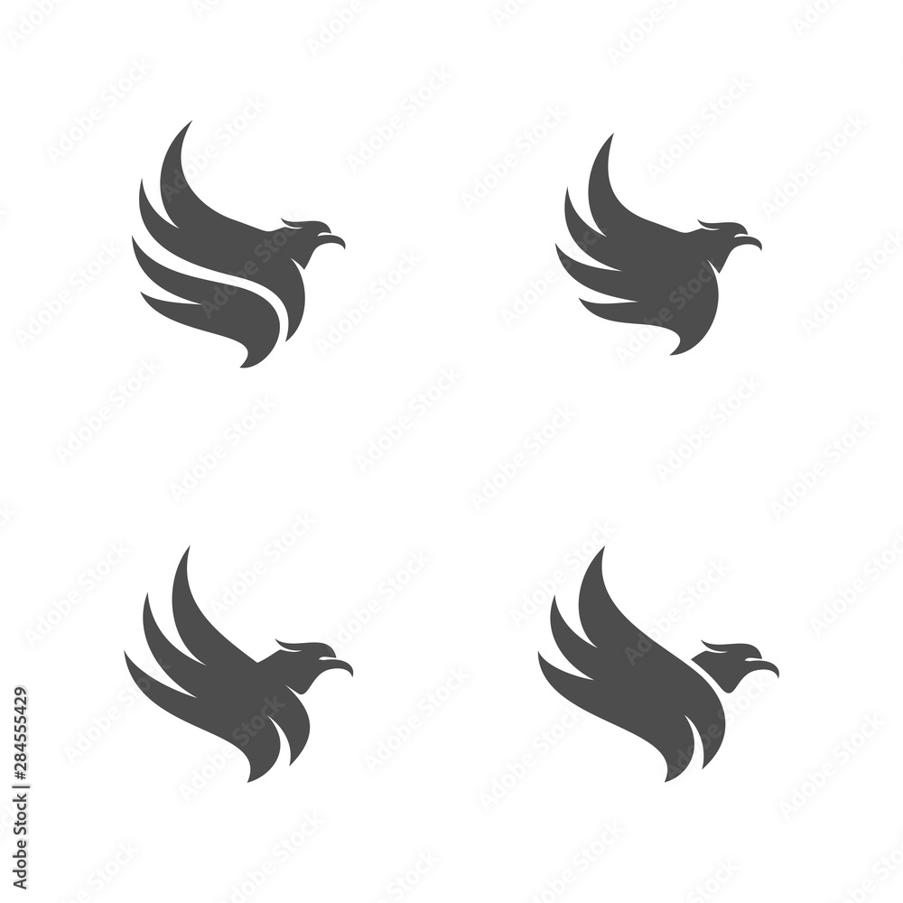 Set of Eagle logo design vector. Sport Eagle logo template