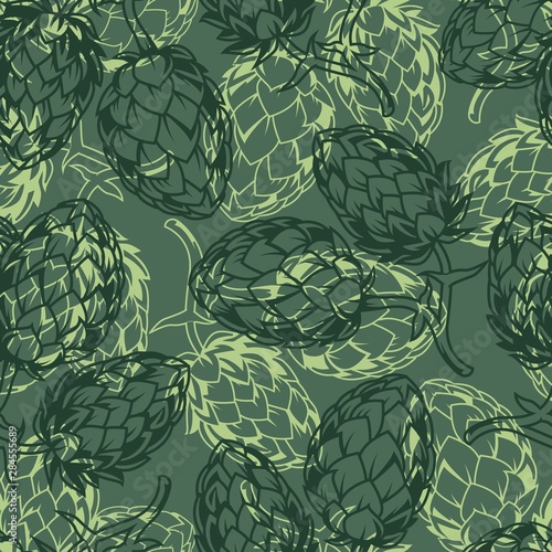 Vintage brewing seamless pattern