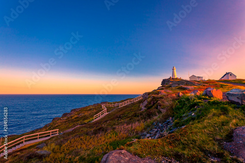 Tableau sur toile View of Cape Spear Lighthouse National Historic Site at Newfoundland Canada duri