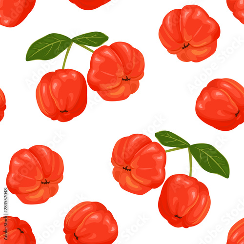 Tableau sur toile Acerola seamless pattern