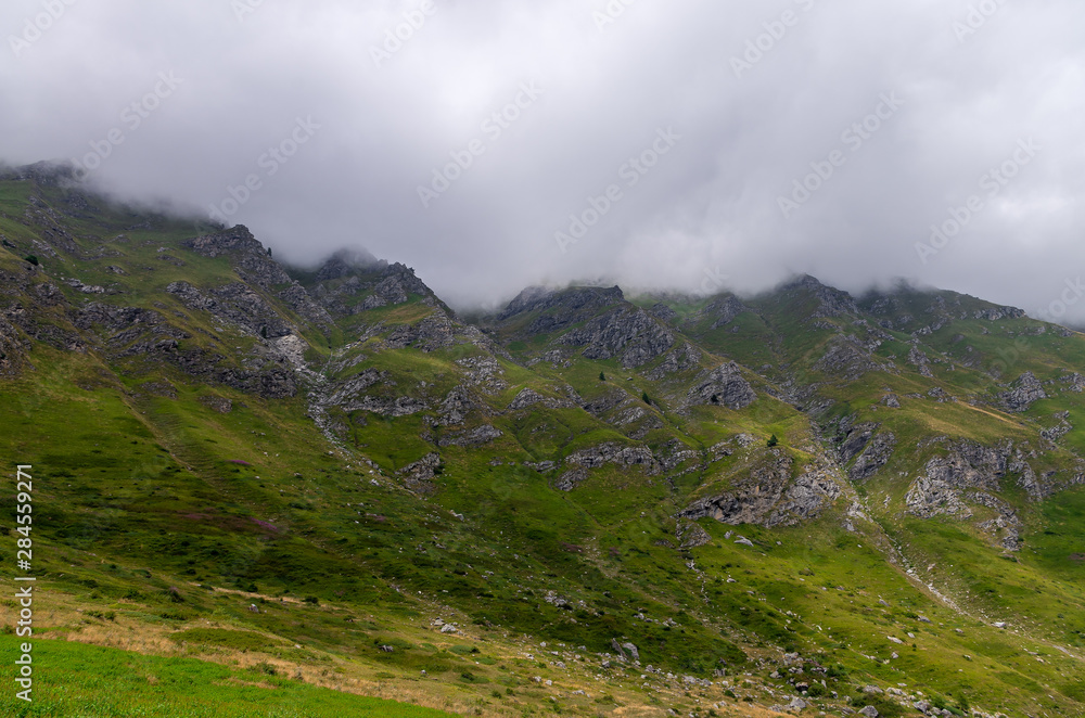 Fototapeta premium When the clouds going down like fog in mountain