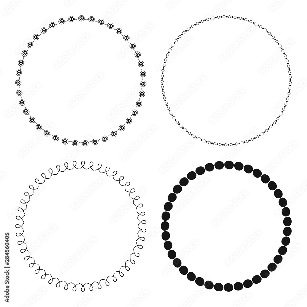 Wreath, circle frame. Decoration for greeting card, scrapbooking and design. Illustration isolated on white background. Wreath, circle frame. Decoration for greeting card, scrapbooking and design. Illustration isolated on white background.