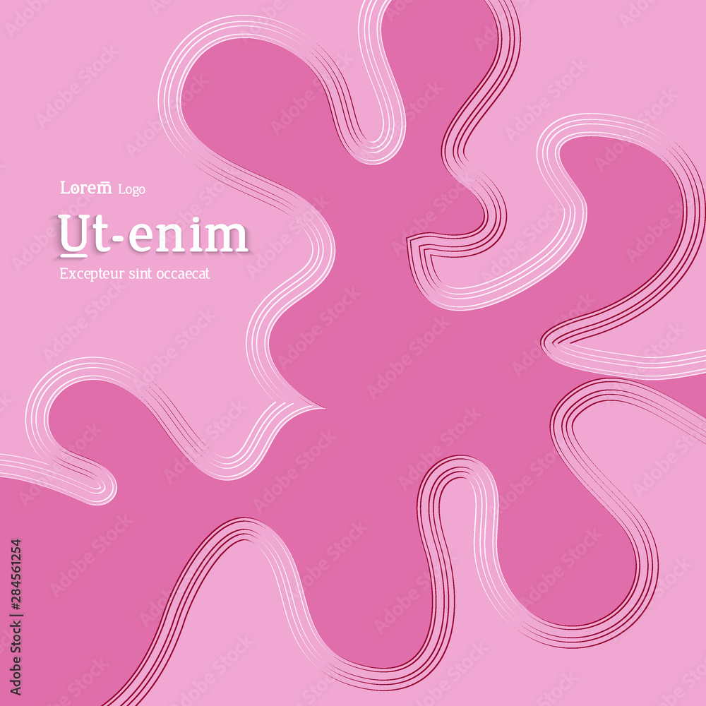 Obraz premium Abstract web templates with wavy embossed gradient shapes