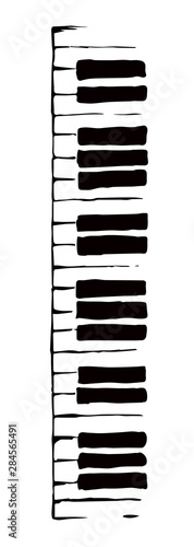 Piano Keys. Vector drawing