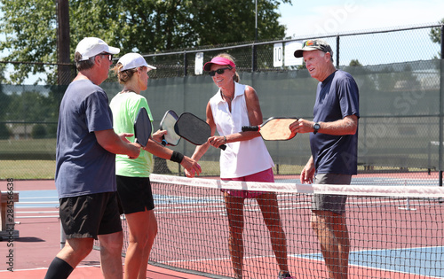 Pickleball end of match congratulations
