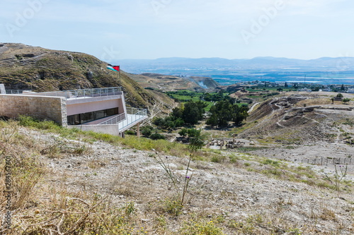 Top view of the mountain valley near Pella (Tabaqat Fahl), Jordan