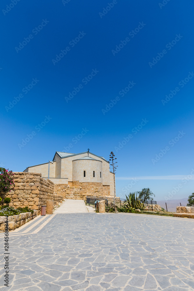 Basilica of Moses on top of Mount Nebo in Jordan