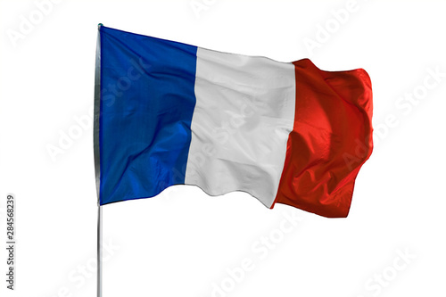 Foto France flag waving in the air