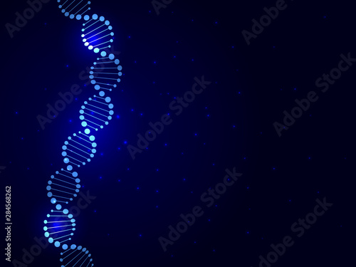 DNA abstract background. Vector illustration for poster or banner