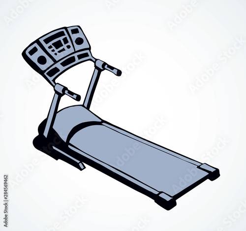 Treadmill. Vector drawing