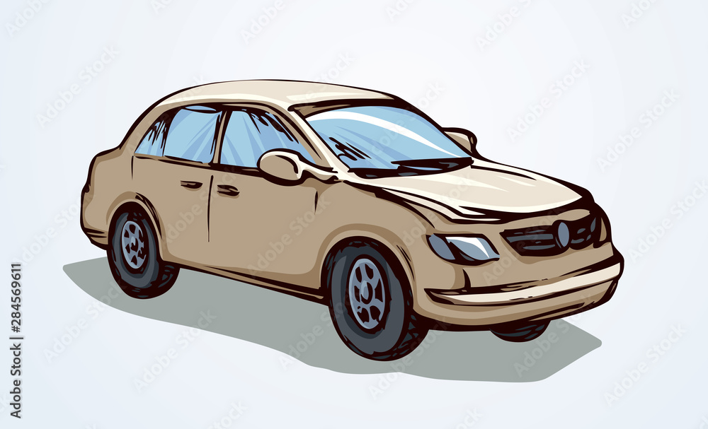 Taxi. Vector drawing