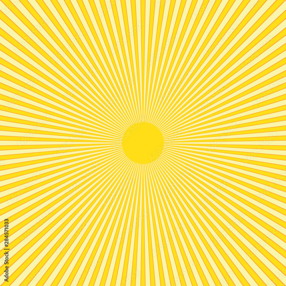 Abstract yellow sun rays vector background Abstract yellow sun rays vector background