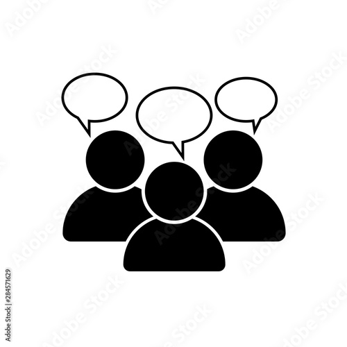 People talking vector icon isolated on white background