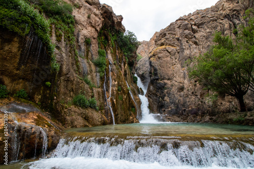 waterfall and rocks