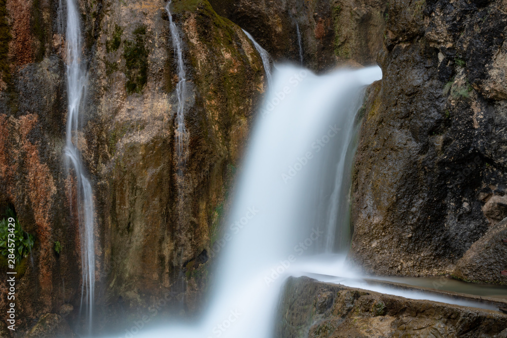 long exposure shot of a waterfall