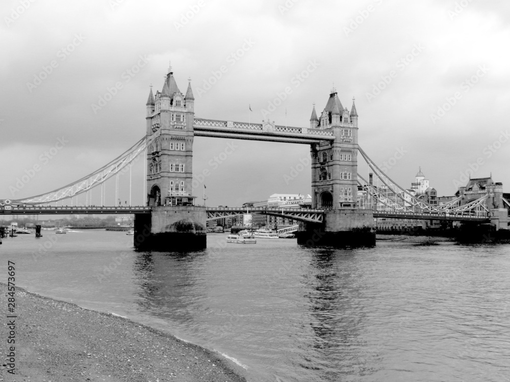 Tower Bridge in London (Black and White)