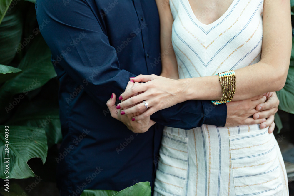 Young engaged couple