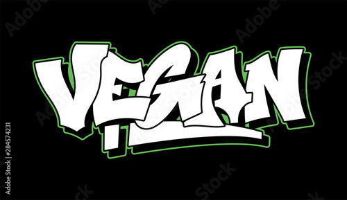 Graffiti style lettering text design