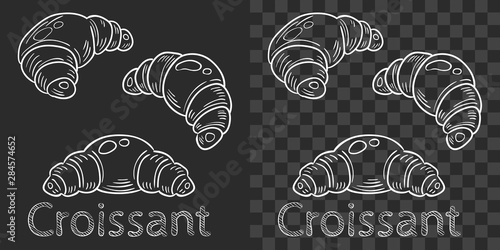 Chalk croissant sketch