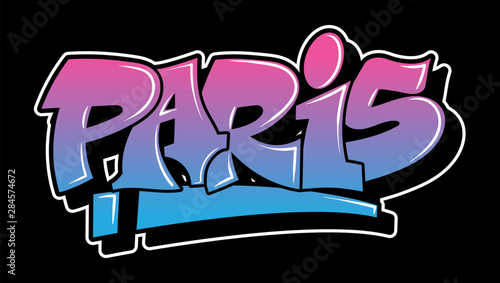 Graffiti style lettering text design