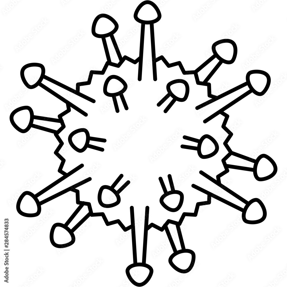 Fototapeta premium Virus icon in outline style