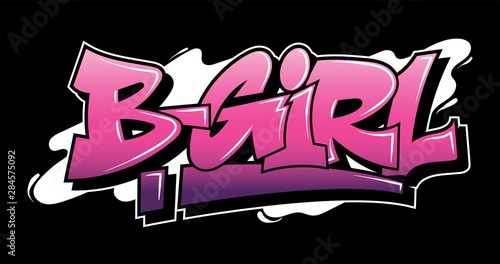 Graffiti style lettering text design