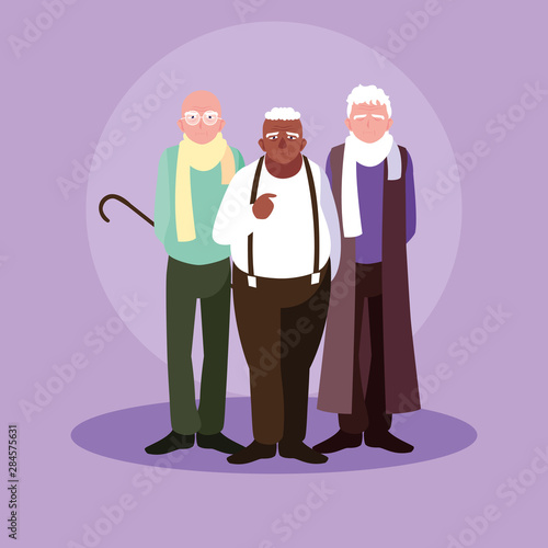 group of old men avatar character