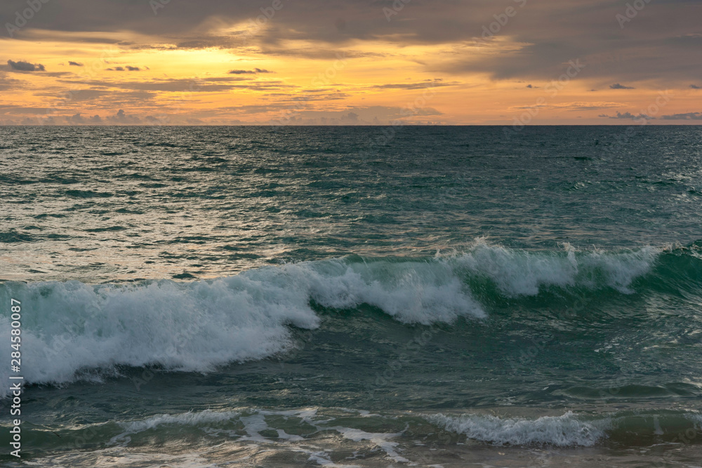 Sunset on a sea