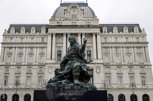 Monument to Juana Azurduy in front of the Kirchner Cultural Center photo