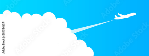 Airplane fly in the sky – stock vector