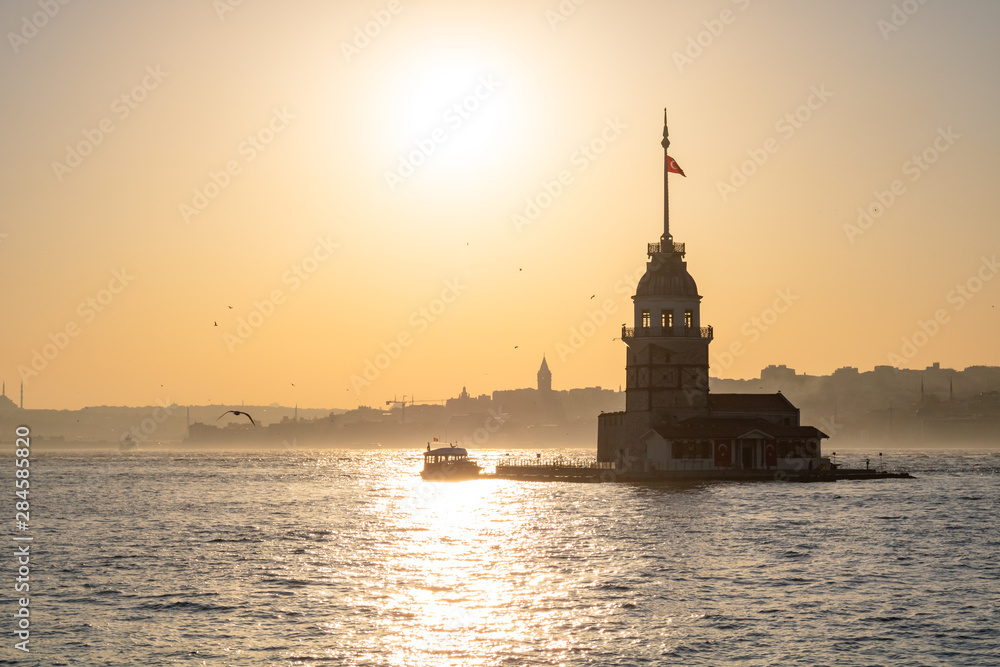 Maiden's Tower at Sunset in Istanbul
